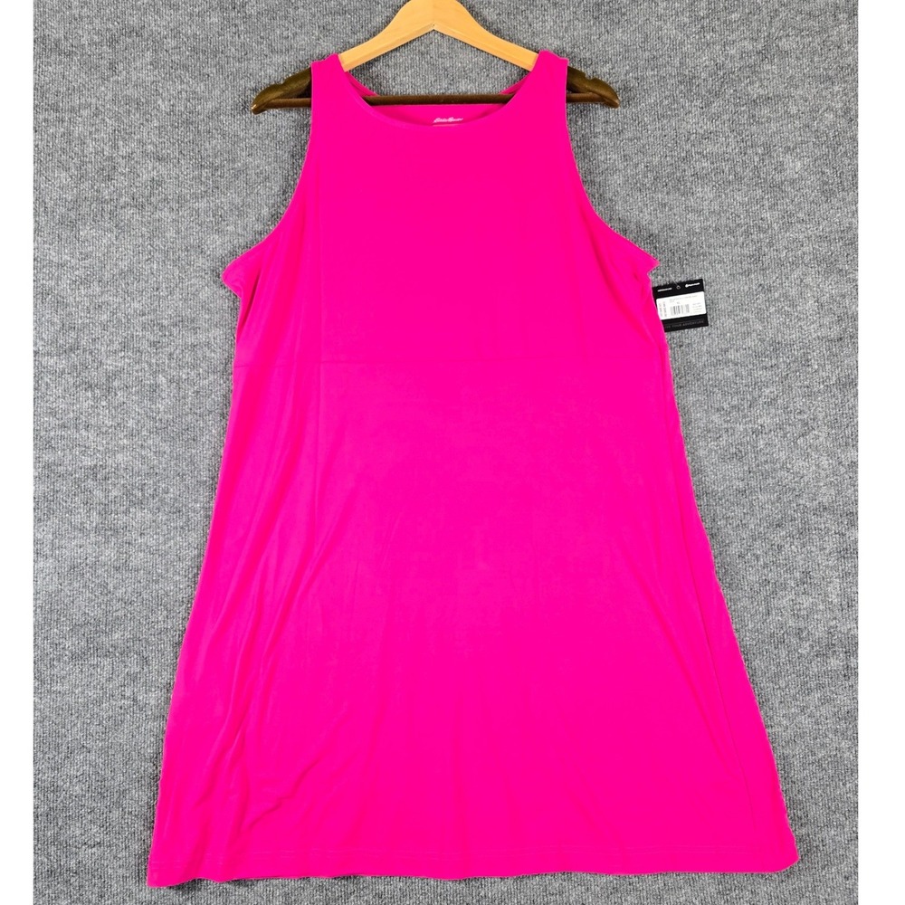 Eddie Bauer AsterEmpire Waist Dress 50+ sun protection  Hot Pink XL‎ NWT